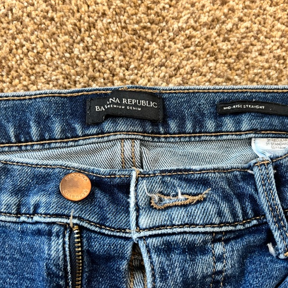 Banana Republic Mid rise straight denim jeans size 31 - Picture 3 of 7